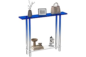HMYHUM Narrow Acrylic Console Table: Enhance Your Space with Iridescent Elegance