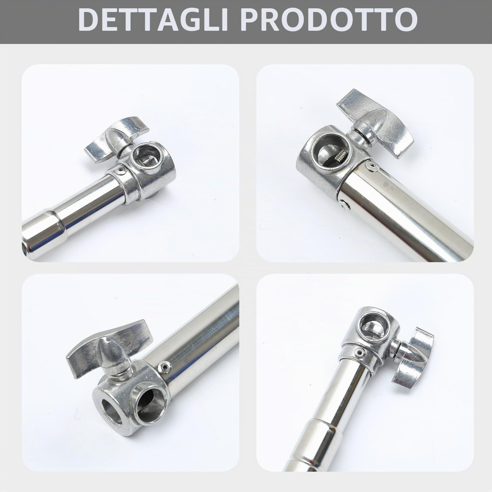 Supporto Per Fondale In Metallo Asta Telescopica Lunghezza Regolabile Da 117 A 300 Cm Per Attrezzature Fotografiche E Studi Video