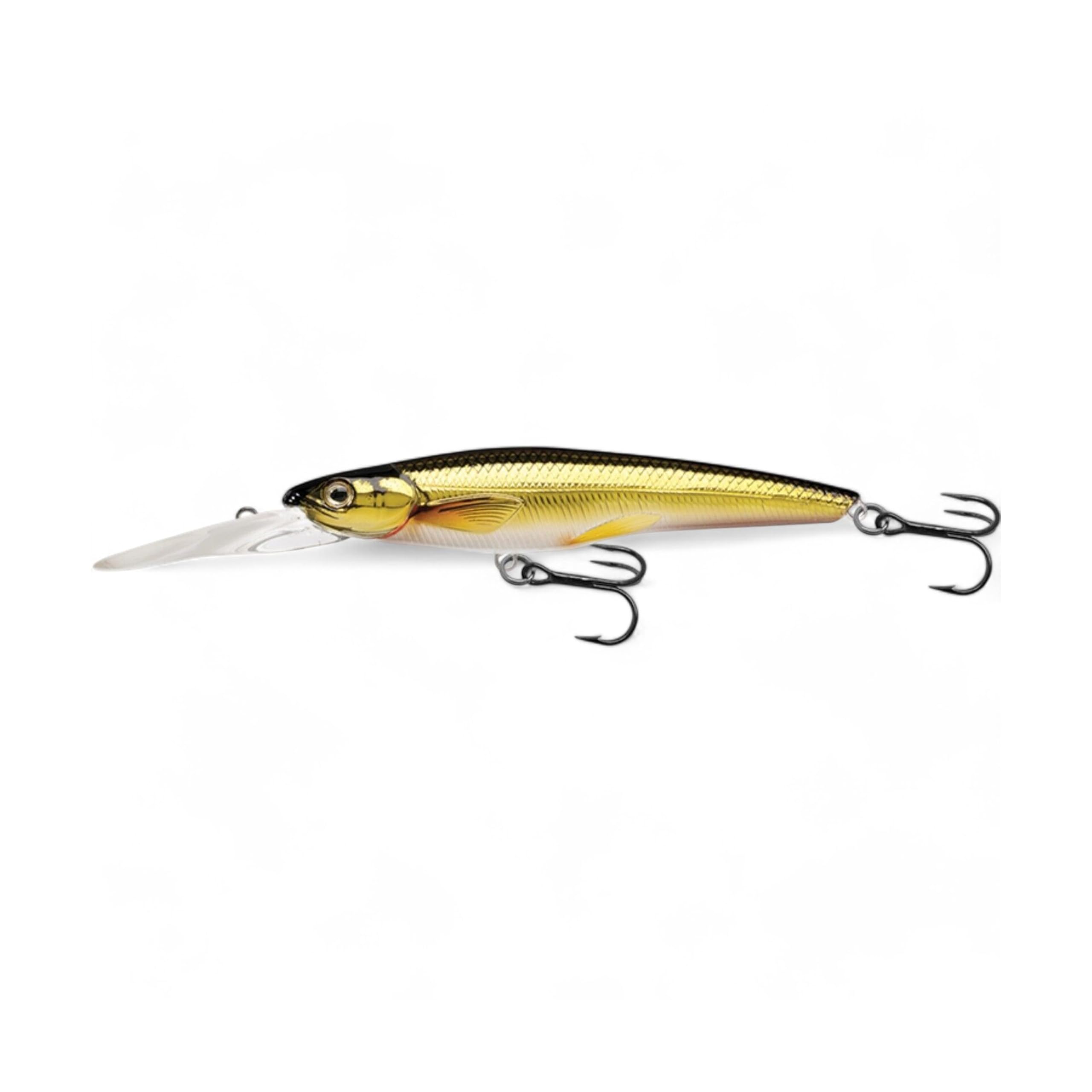 Rainbow Smelt Jerkbait/Crankbait Deep 5/16Oz Silver Black Fishing Lures Bass Jigging Bait Jig Lure Weedless Soft Plastic Swimbait Accessories Freshwater