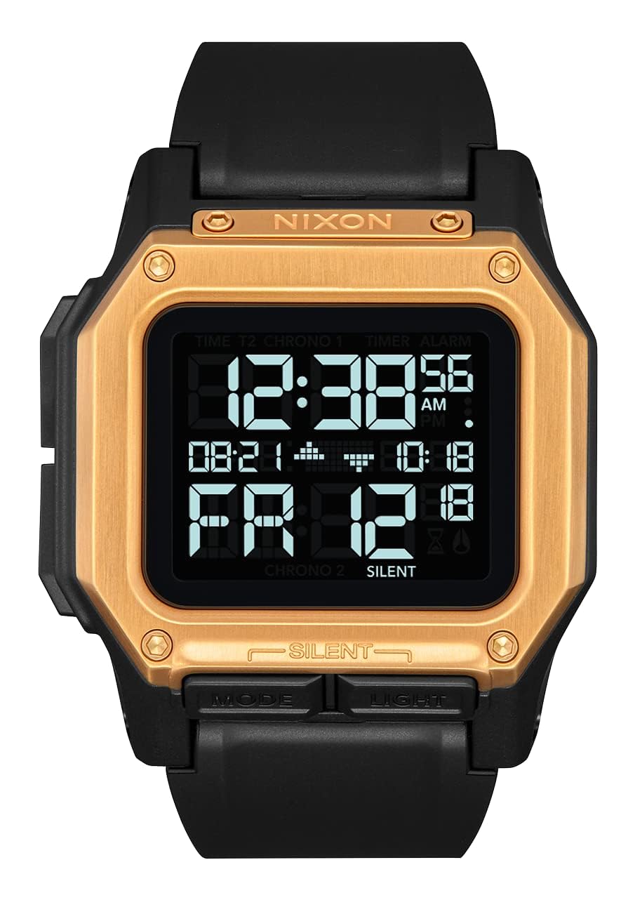 NIXON Regulus A1180 - Black Multicam - 100m Water Resistant Men's Digital Sport Watch (46mm Watch Face, 29mm-24mm Pu/Rubber/Silicone Band