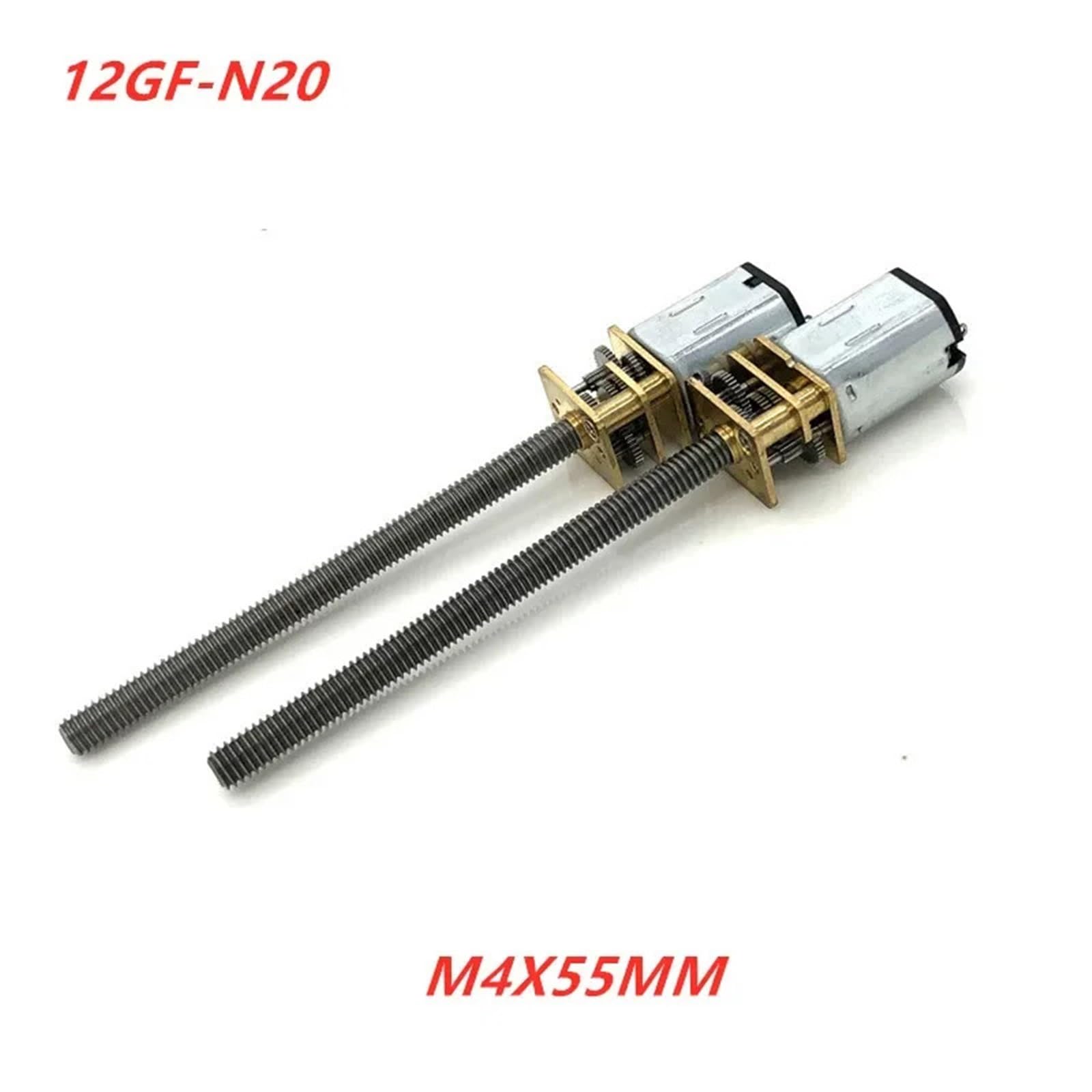 Wał gwintowany M4 x 55 mm 3 V 6 V 12 V GF12-N20 reduktor śrubowy silnika przekładniowego DC mikro elektryczny silnik przekładniowy N20 do drukarki robota DIY (60_3V)