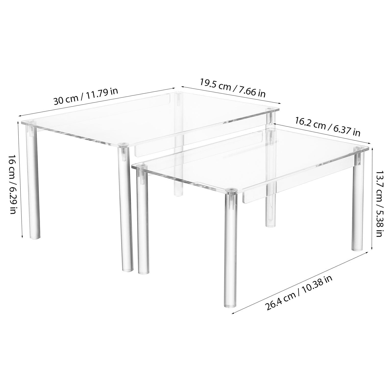 STOBAZA 4 Stück Gewürzorganizer für Schublade Acryl Gewürzregal Verstellbare Ebenen Mehrstufige Regalerhöhung für Küchenschrank Speisekammer und Arbeitsplatte