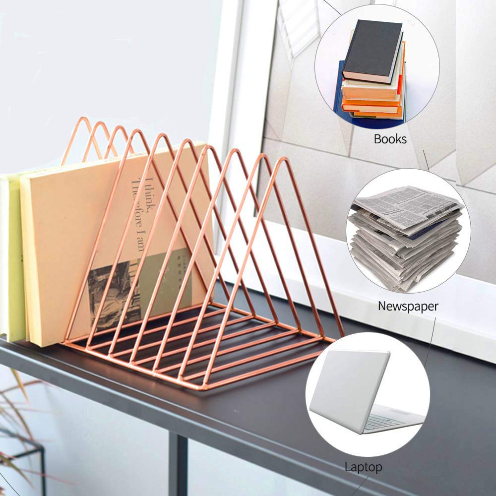 Porte-Disques, Porte-Livres Et Magazines De Bureau, Présentoir En Métal, Organisateur Multifonctionnel Pour Disques CD, Support De - Maison