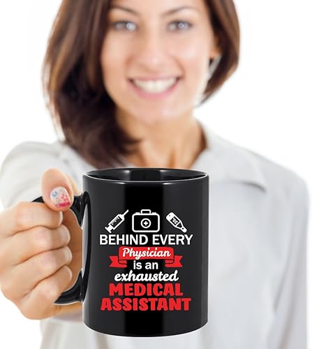 Miniatura 2 de Taza de café asistente médico de 11 oz. Regalo divertido para asistente médico.