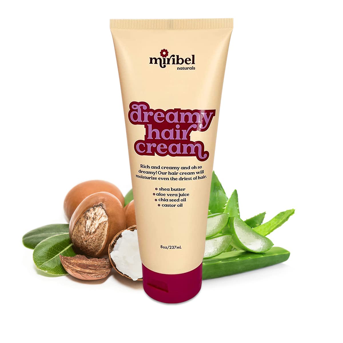 Naturals Dreamy Hair Cream | Moisturizing Hair Cream for Brittle, Frizzy and Dry Hair | Use as Rinse-Out or Leave-In | Light Scent | Vegan and Cruelty-Free