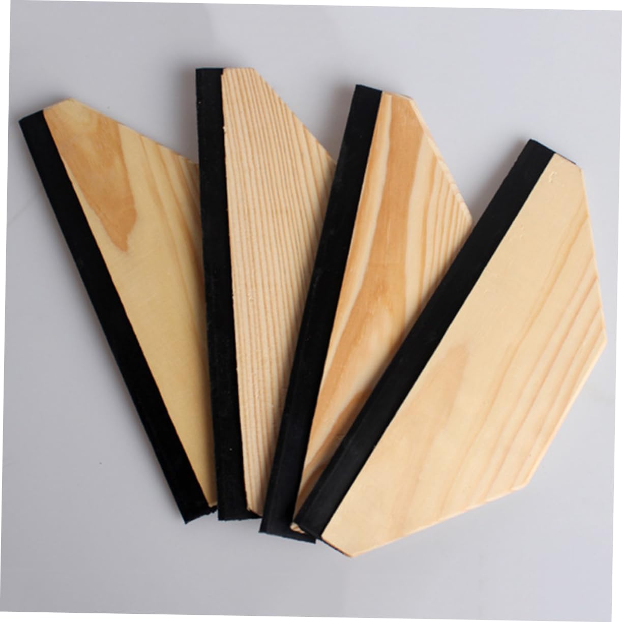 LIFKOME 5pcs Plastic Film Scraper Wood Handle Film Applying Tool for Wall Stickers Window Tinting and Use