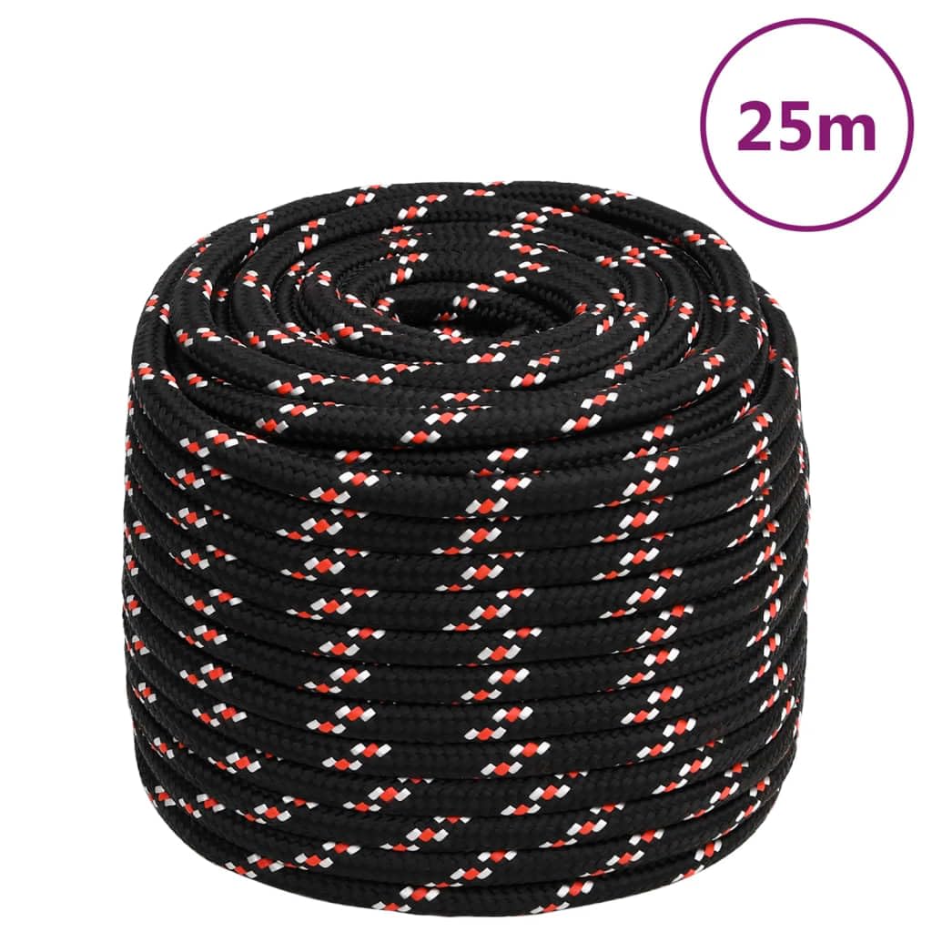 Cuerda de Barco Polipropileno Negra 18 mm 25 m,Cadenas,Alambre y Cuerda,Sogas y Cuerdas metálicas,3.42kg-152364