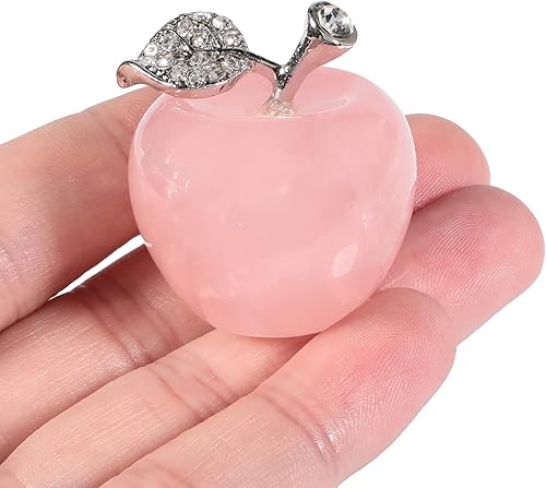 Loveliome Estatua de manzana de cuarzo rosa natural, estatua de cristal curativo, adorno para el hogar, decoraciĂłn de boda, 1 pulgada Loveliome Estatua de manzana de cuarzo rosa natural, estatua de cristal curativo, adorno para el hogar, decoraciĂłn de boda, 1 pulgada