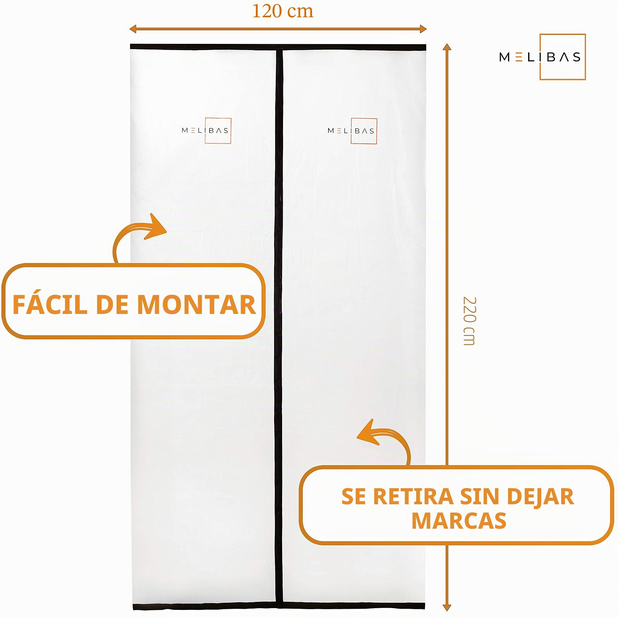 Protector de polvo para puerta Pro – reutilizable con cierre magnético – 2,2 x 1,2 m – Protector de polvo de PVC premium – para bricolaje (profesional), pintores