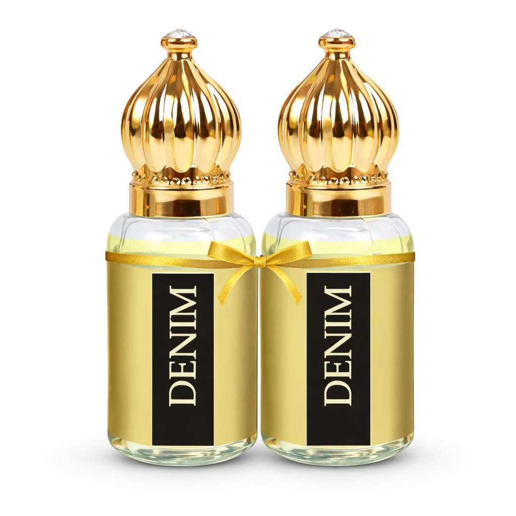 Denim Premium Attar Combo Set | Long Lasting Alcohol Free Essential Oil | Unisex Fragrance Gift Set for Men & Women | Pocket Size Roll-On Ittar Perfume-image-30