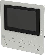 Bticino 344682 WIFI Smart Indoor Monitor Video Doorphone, 2 Wires, Additional Display 5" Colour, Touch Screen, with Handsfree, Intercom, Plug-in Plug, Answer Calls and Door Opener from App, White