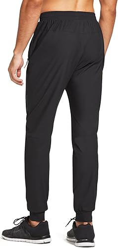 Miniatura 3 de baleaf Pantalones deportivos para hombre, para entrenamiento, correr, gimnasio, ligeros, de secado rápido, con bolsillos con cremallera