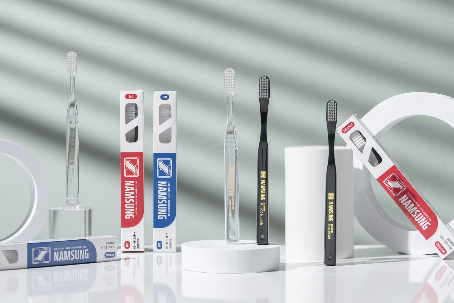 Cepillo de dientes de ortodoncia para apoyos, 6 paquetes de corte en V, cerdas Dupont USA para soportes de sujeción, limpieza de cables (Ortho Compact 20 suaves, paquete de 6)