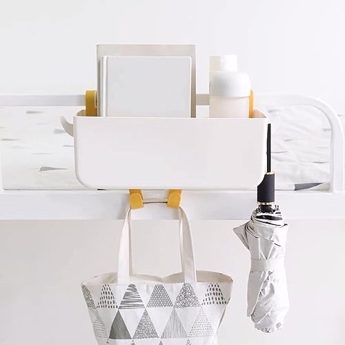 Miniatura 3 de Organizador de plástico para colgar en la mesita de noche, organizador de estante de almacenamiento para teléfono, lentes, botellas, suministros de