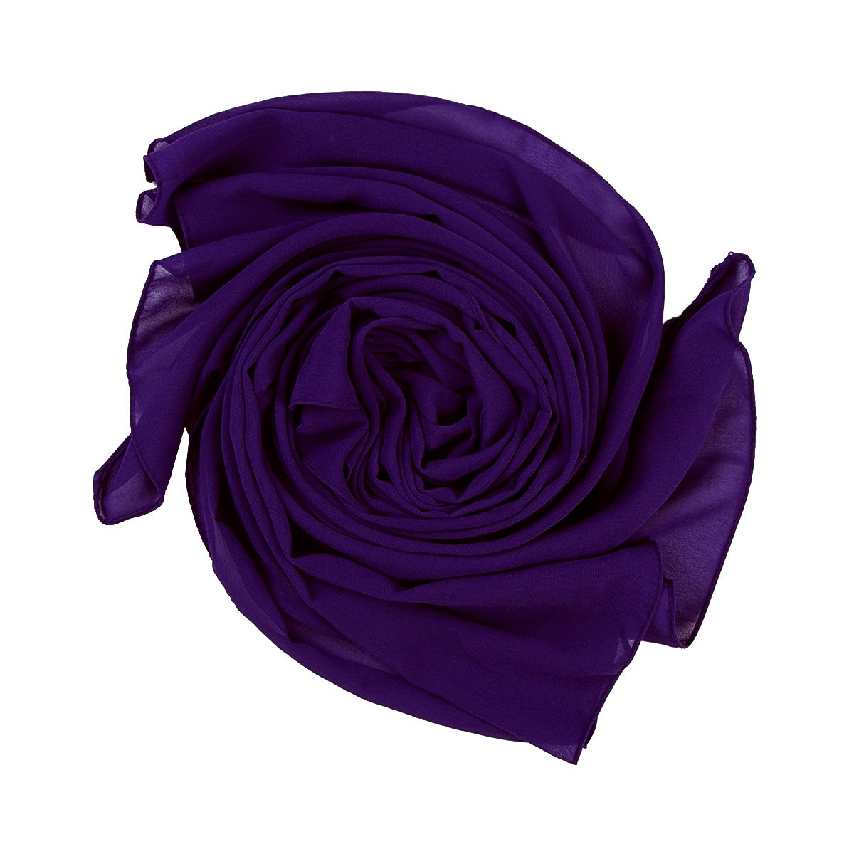 World of Shawls Elegant Chiffon Scarf Wrap Wedding Bridal Party Occasion Prom - 28 Colours (Purple)