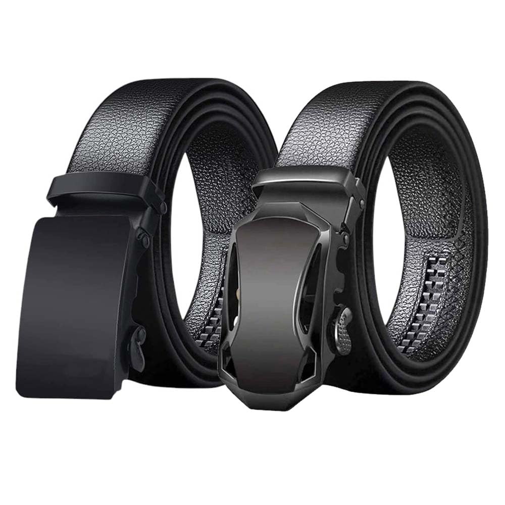 Men's Artificial Leather Belt Combo – Stylish & Durable Belts for 40 Inch Waist | Formal & Casual Use | Solid Finish (Pack of 2-picture-23
