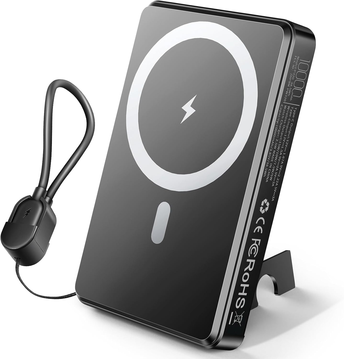 Magnetic Power Bank 10000mAh，20W Fast Charging Portable Charger, Wireless Power Bank with LED Display, Small USB-C Battery Pack with Mag-Safe for iPhone 17/16 Plus/Pro/Max,15/14/13 Series