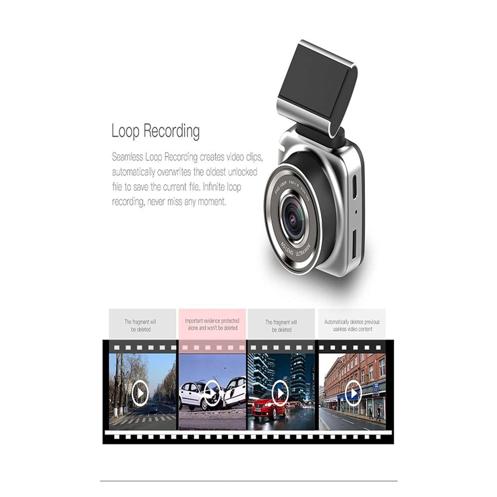Cámaras de visión trasera Dash Cam Camera Cámara de 2"pulgadas Pantalla 108 0FHD Grabadora de conducción Tecnología G-Sensor 200W Dash Dash LOP LOOP Grabación Electrónica de coche
