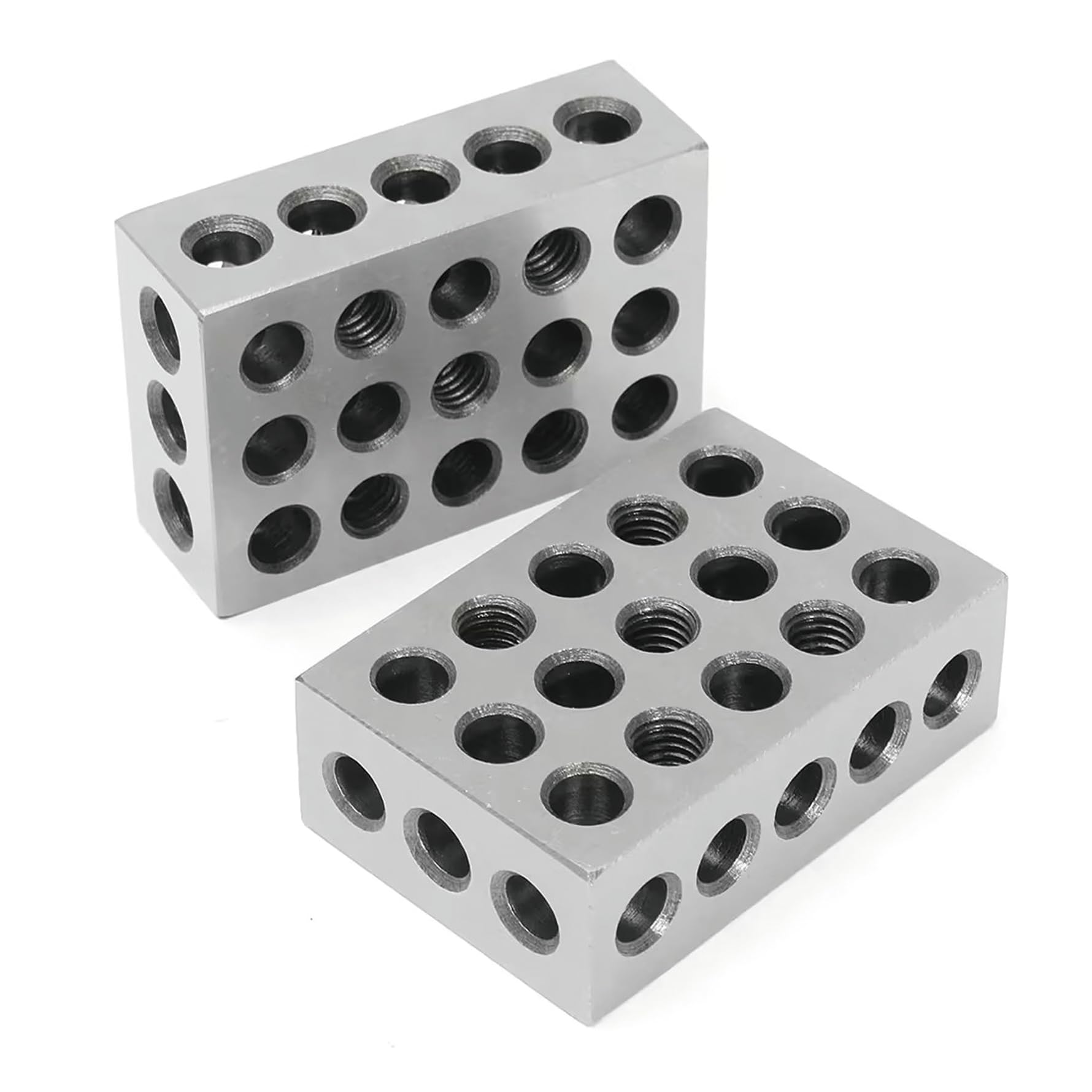 1 Matched Pair 1-2-3 Inch Ultra Precision Steel Parallel Blocks with 23 Holes 0.0002 Machinist Milling-picture-12