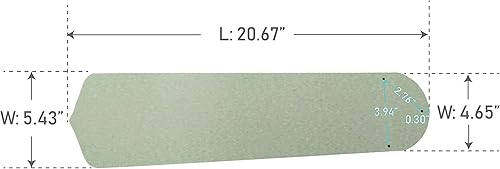 Miniatura 2 de Craftmade BCD52-TK7paletas de ventilador, Plateado, BCD52-BN, 120.00 volts