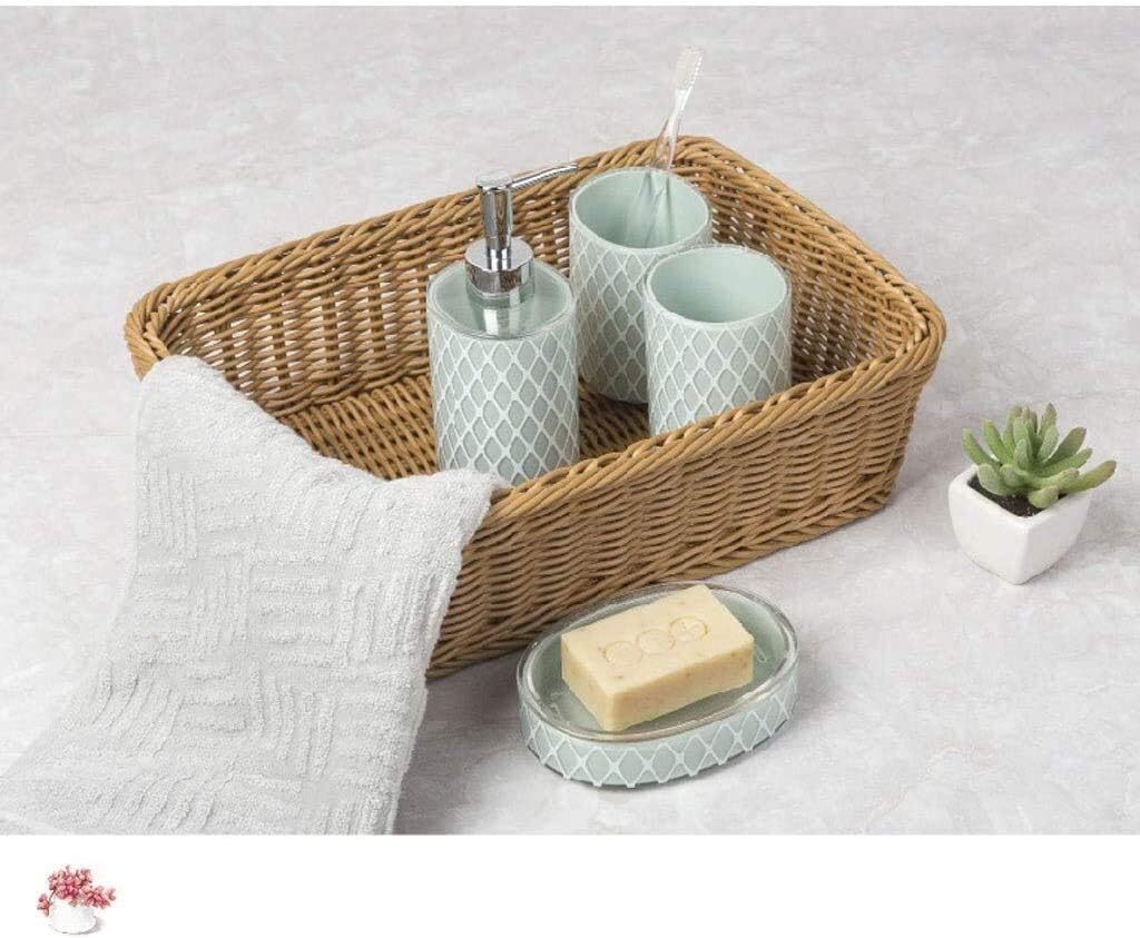 Soap Dispenser Refillable Hand Lotion Dispensers, Bathroom Accessories Set Modern Design 4-Piece Bathroom Accessories Set Soap Dispenser for Soap Dish |?Lotion Dispenser Rinse Cup Bathroom Decor and H