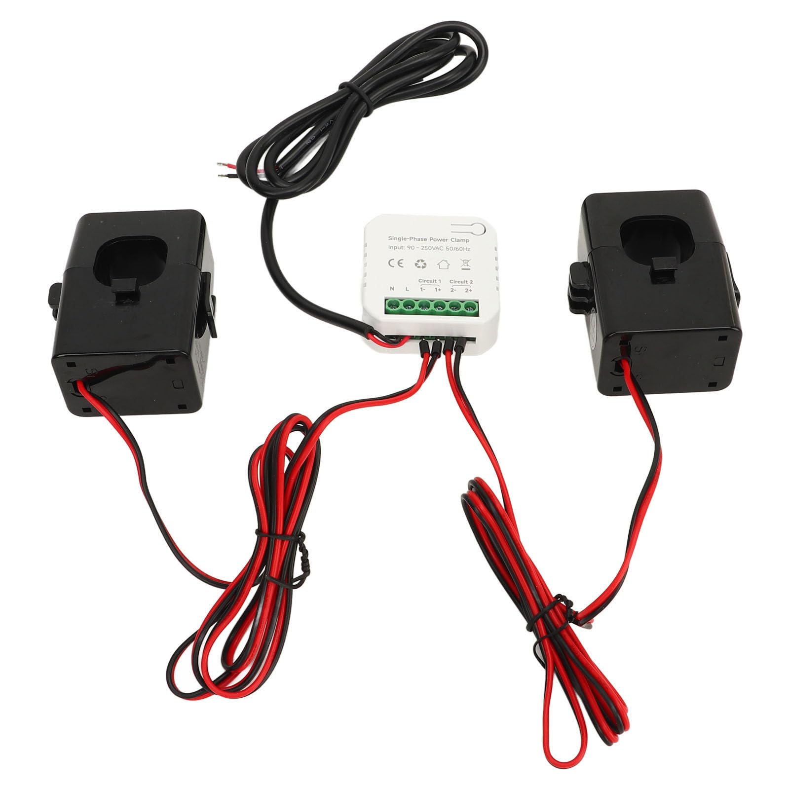 Contatore di Energia Intelligente Monofase con Sensore A Pinza CT 300 A - Monitoraggio Remoto per App Smart Life, Adatto per Proprietari di Impianti Solari Fotovoltaici