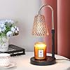 GaUmiME Candle Warmer Height Adjustable Glass Candle Warmer Lamp Candle Holder Candle Lamp Aroma Candle Table Lamp Night Lamp Torchiere Lighting Gift Black A, Dimmer  Timer