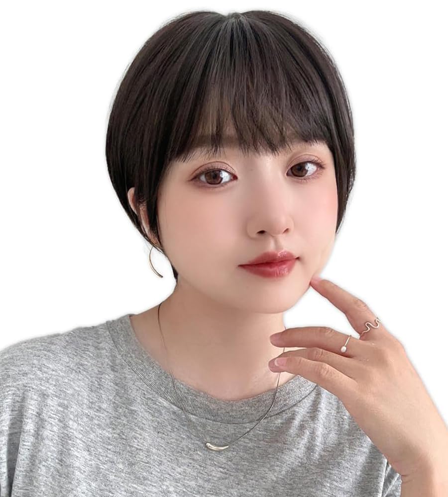 Amazon.co.jp: [ブライトララ] ウィッグ ショート フルウィッグ