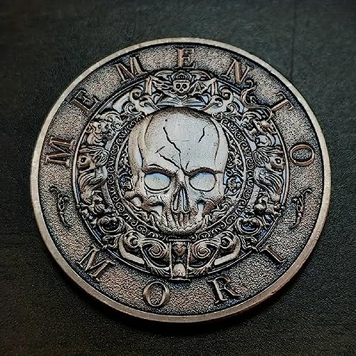 Yvhusk Collectible Coins Memento Mori Medal Carpe Diem Stoicism Souvenior Coins Antique Finish Official Gift for Daily Stoic Practice - Thumbnail 5