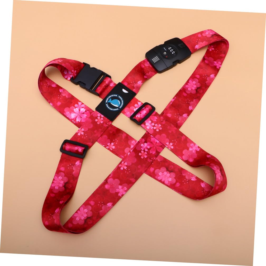 PACKOVE Cinghia per Valigia Chiusura con Fibbia a Compressione con Combinazione in Poliestere, Cintura di Sicurezza Regolabile per Viaggio