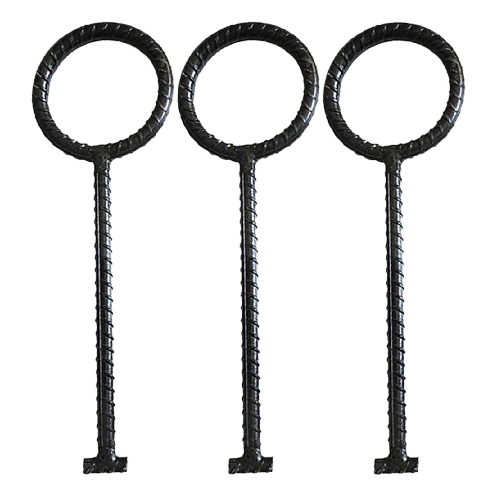 ZIMGOD 3 Pcs Manhole Cover Hooks Heavy Duty, Non Slip Roadside Sewer Lids Pulling Tool, Durable Septic Tank Lid Lifter for Kitchen Highway Garden(60cm (23 5/8