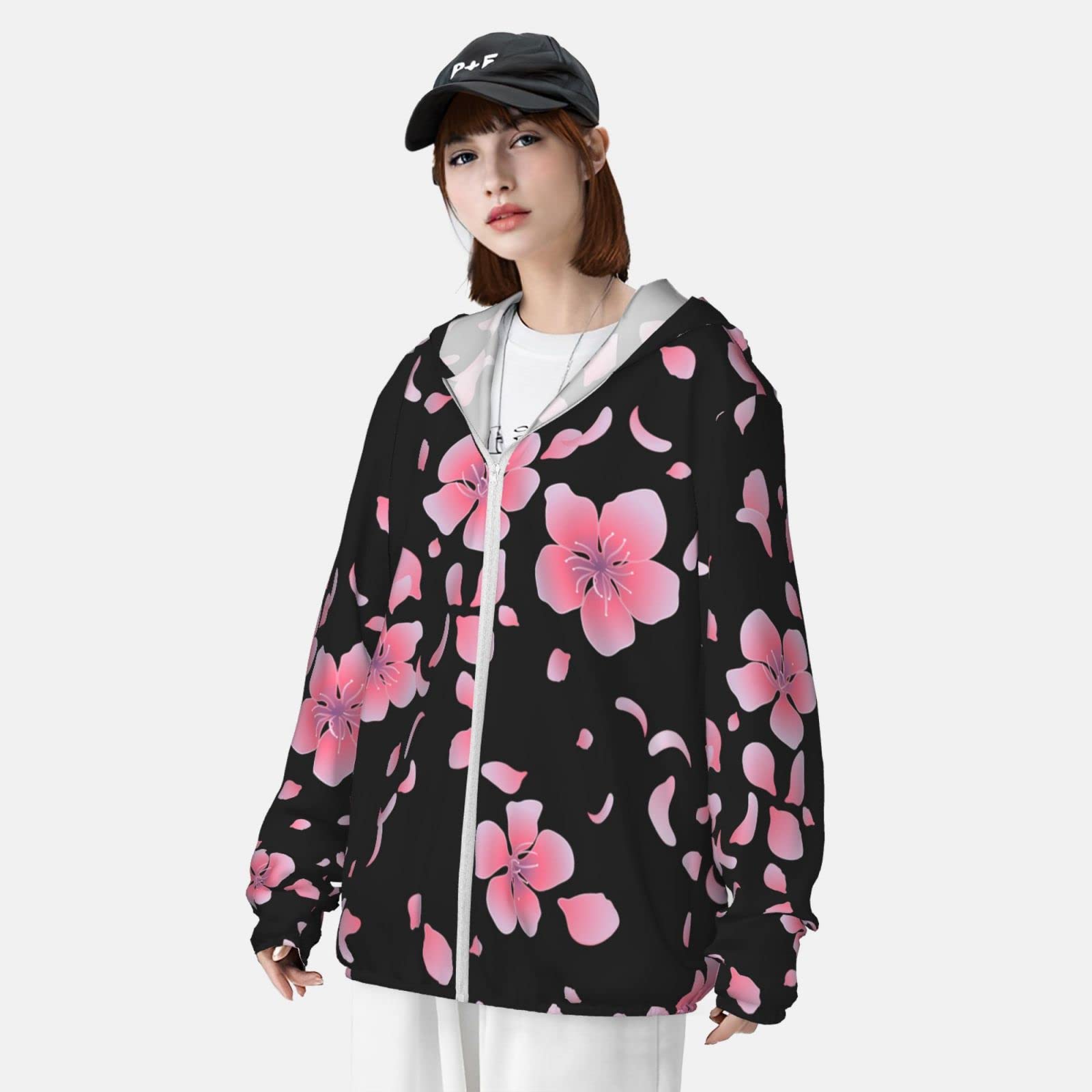 Amazon.co.jp: ラッシュガード レディース 花柄 和柄 桜の花 ラッシュ 