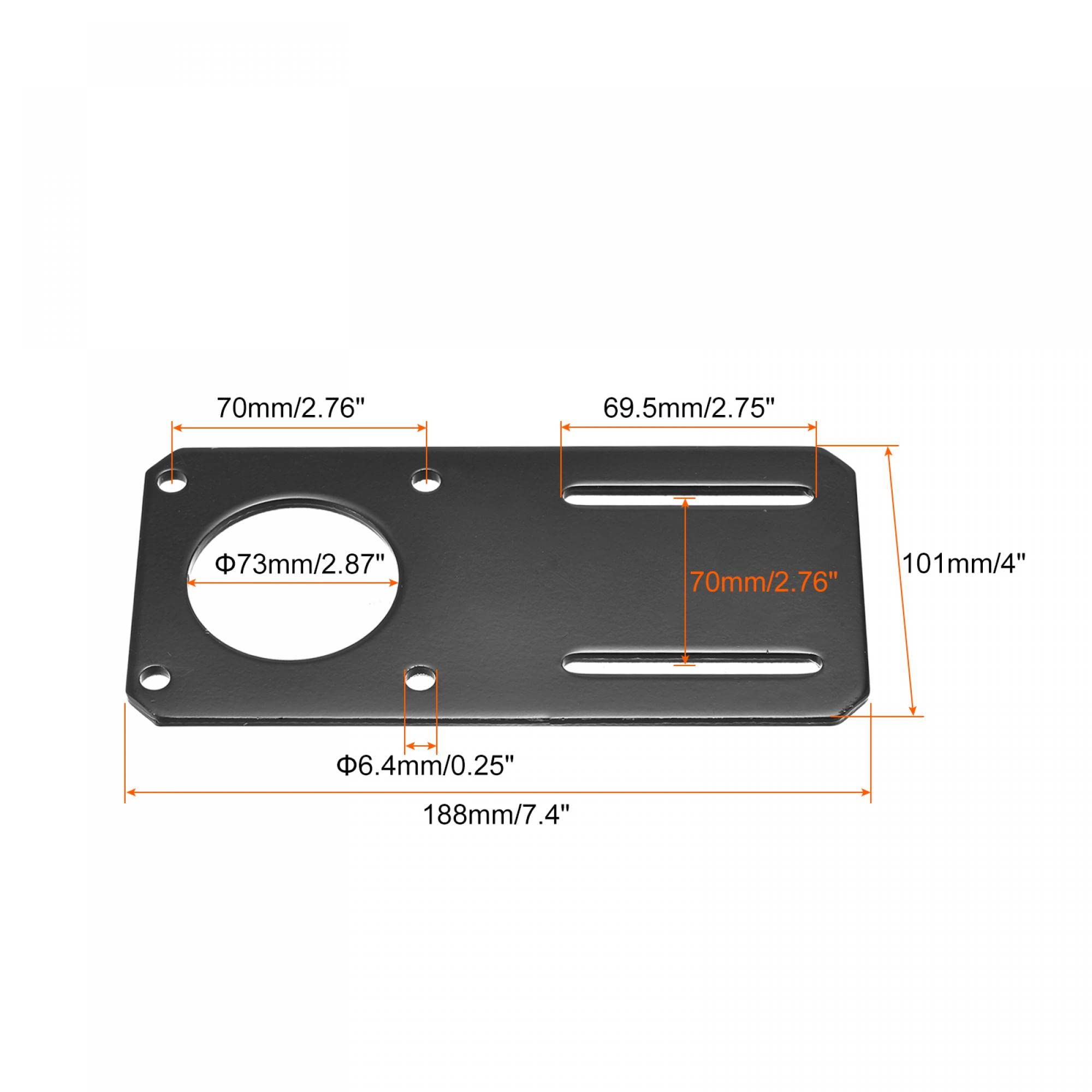 sourcing map Support de montage pour moteur pas-à-pas NEMA 34 - 188 x 101 mm - Noir
