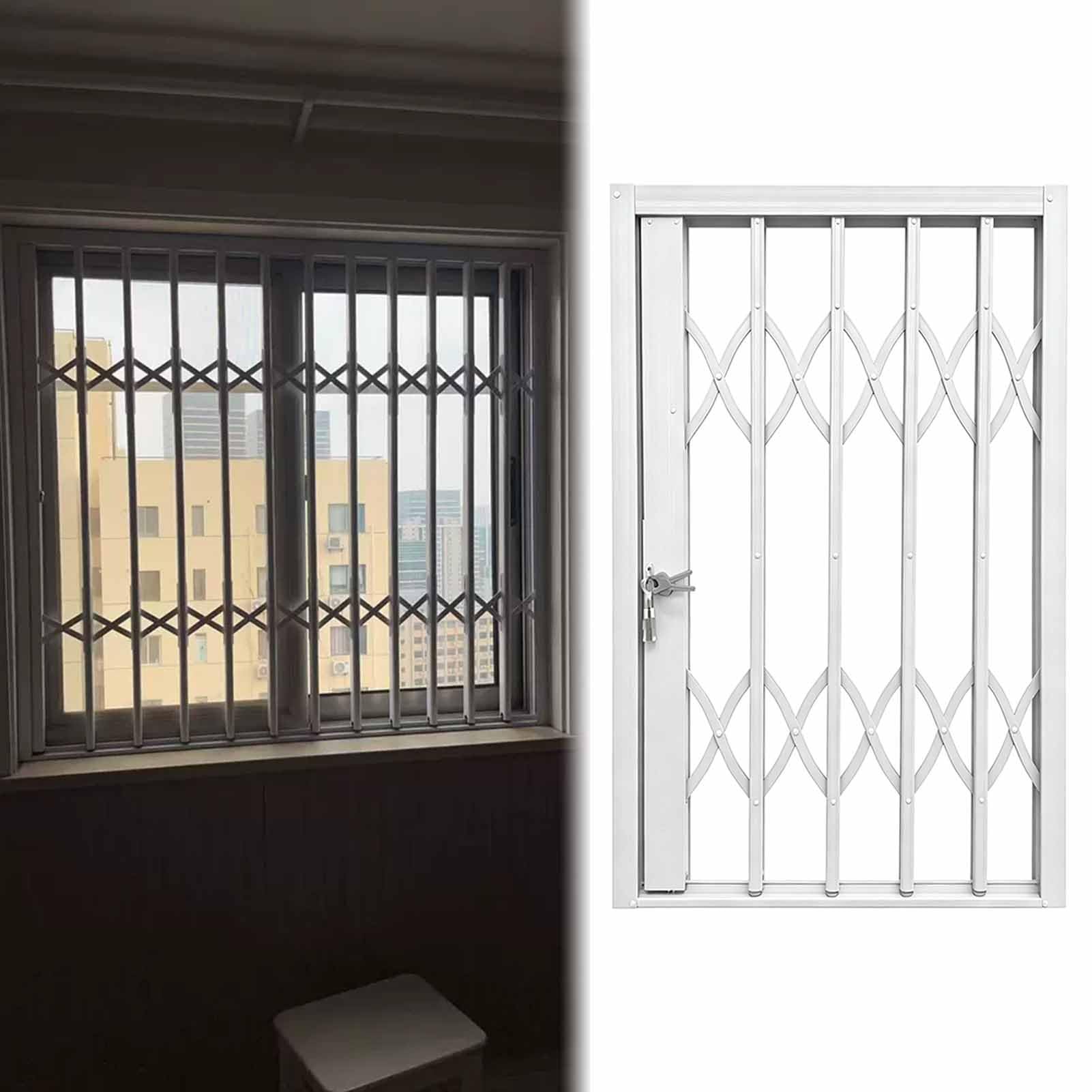 Inferriate per Finestre Grate di Sicurezza con Serratura per Finestre
