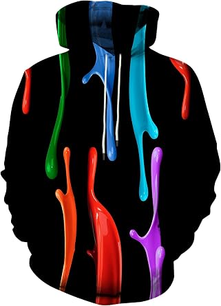 Hgvoetty Unisex 3D Print Hoodies Graphic Hooded Sweatshirts for Men Women