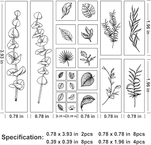 Miniatura 2 de Juego de 22 sellos de goma de madera para plantas, sellos de madera decorativos para plantas, sellos de goma de madera para manualidades (planta 1)