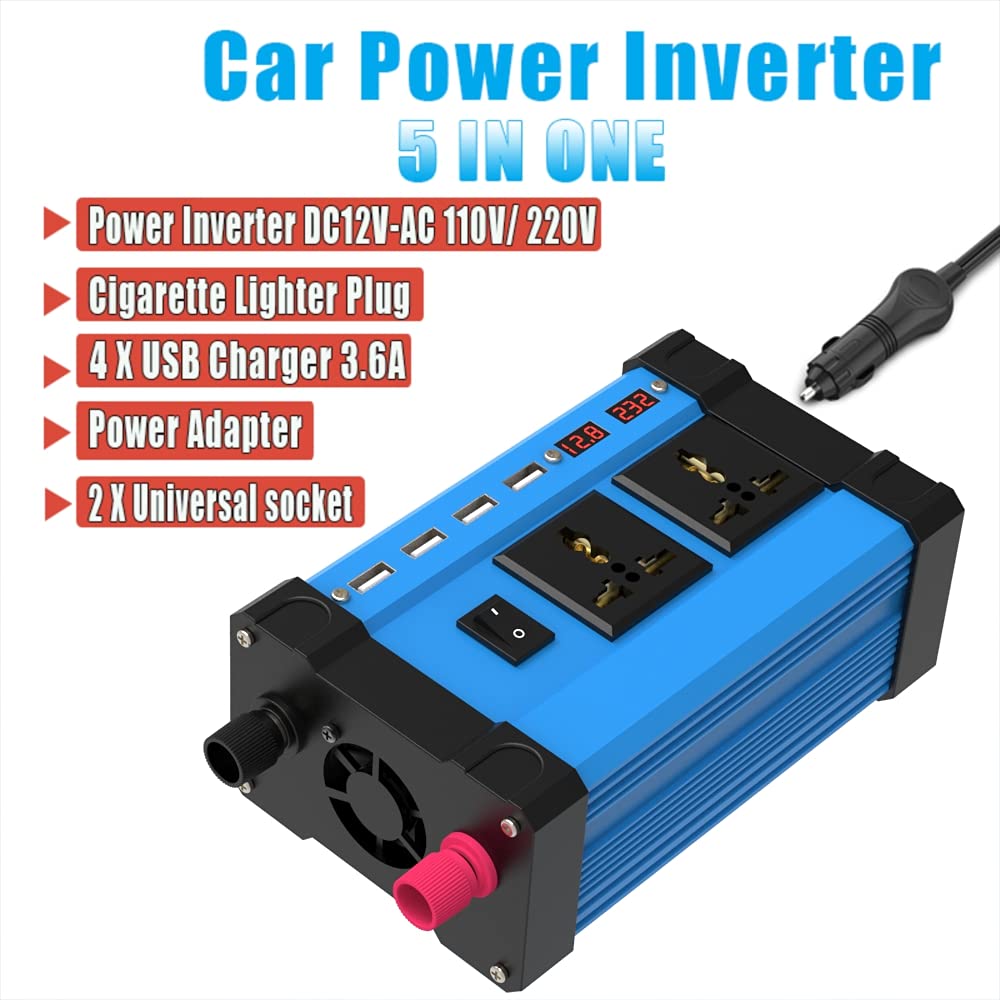Inverter 4000W Auto Power Inverter 12V 220V 110 V DC a AC Solar Inversor 12 V 220V Sine Wave Convertor Auto Inverter Inverter Auto (Color Name : 1)