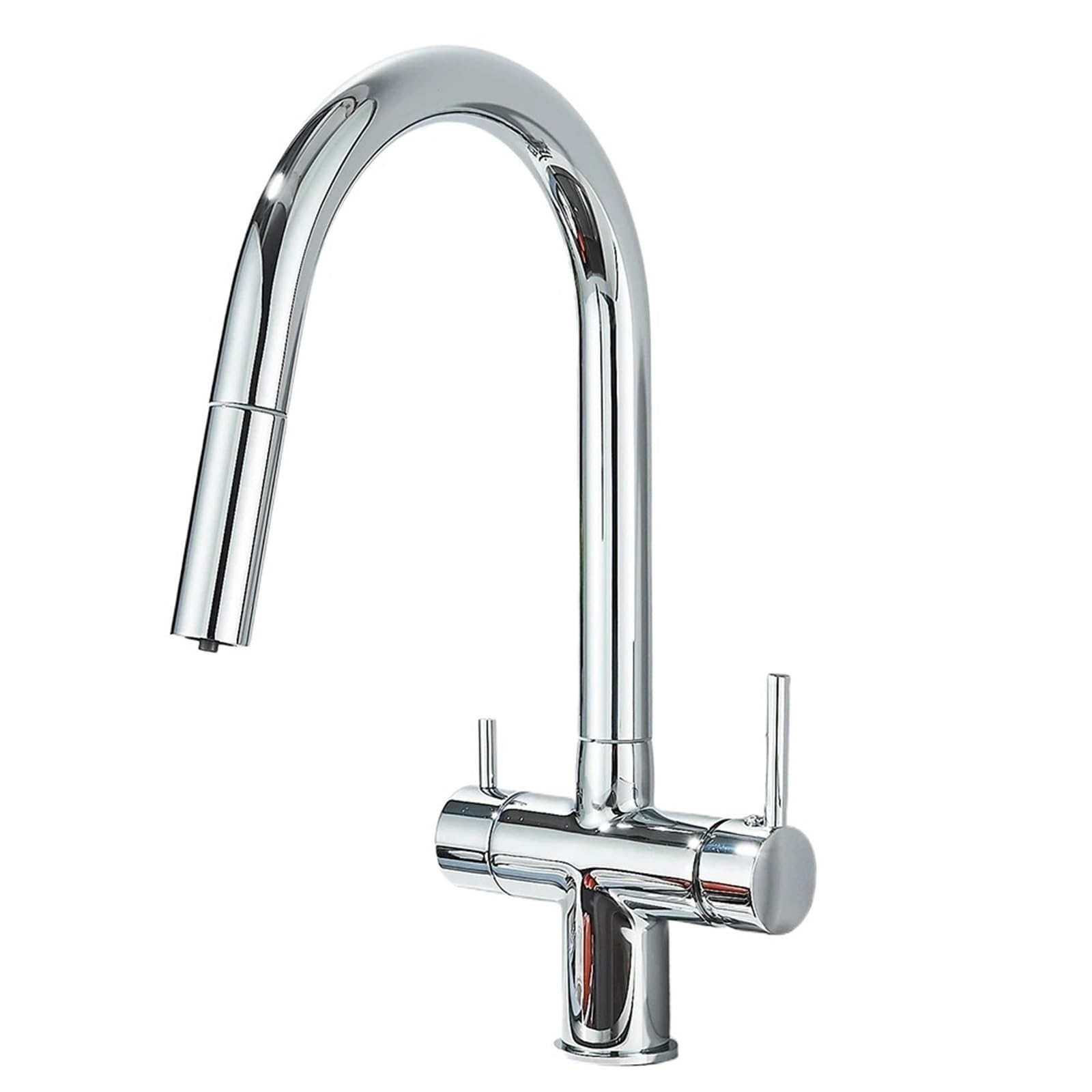 Ghhzml Color 3 Kitchen Taps Mixer Filtered Kitchen Sink Faucet With Retractable Sprayer Brass Water Filter Tap Drinking Vessel Mixer For