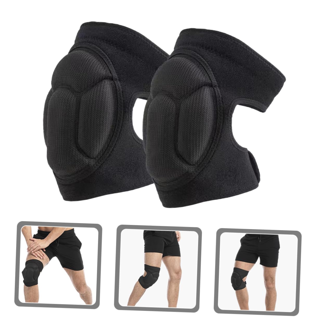 OUNONA 2Pcs Knee Support Pads Protective Anticollision Cushions for Sports Dancing Volleyball Basketball Snowboarding Lightweight and Breathable Design