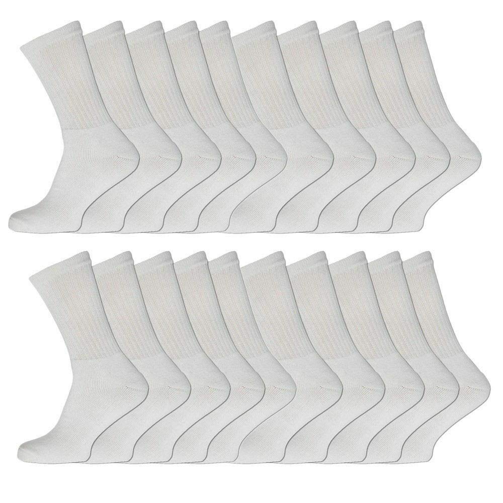 Mr.gadget's Solutions Men's White Cotton Sport Socks, Comfortable, Durable, Breathable, Socks Size 6-11 - (3 Pairs)