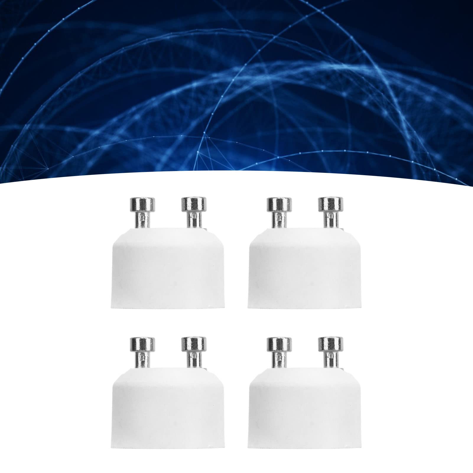 Alomejor 4 szt. GU10 na MR16 adapter cokołu odporna na wysokie temperatury oprawka lampy konwerter do lampy halogenowej LED