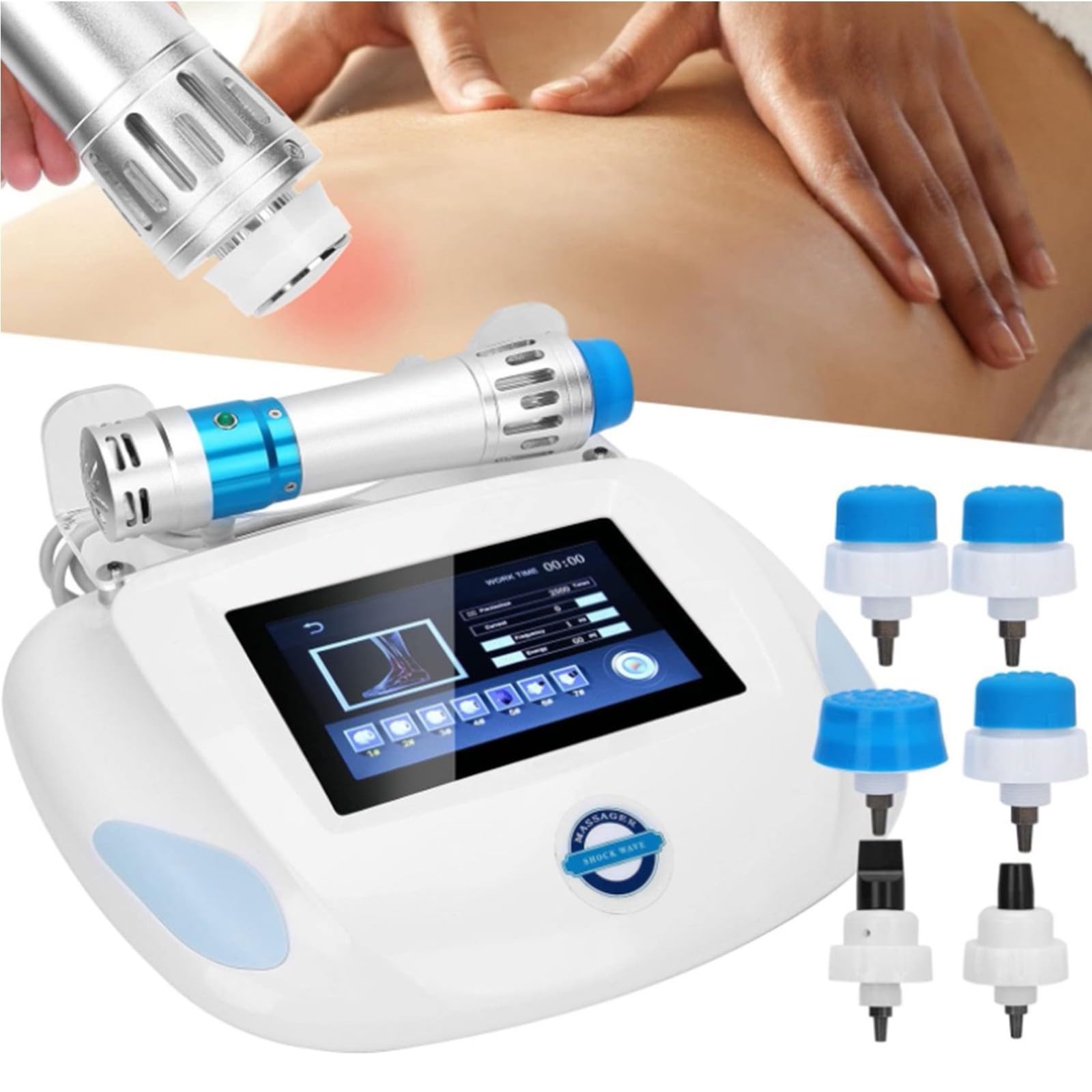 Terapia Ad Onde D'urto Massaggiatore Elettromagnetico, Macchina Dispositivo Per Terapia ED Massaggiatore Muscolare Profondo Dispositivo Per Il Relax Per La Salute