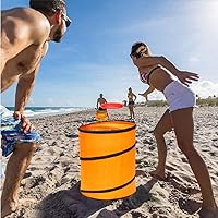 Vista 8 de Juego de lanzamiento de discos plegables, juego de lanzar discos voladores, incluye 2 objetivos de disco con bolsa de frijol, 2 discos voladores