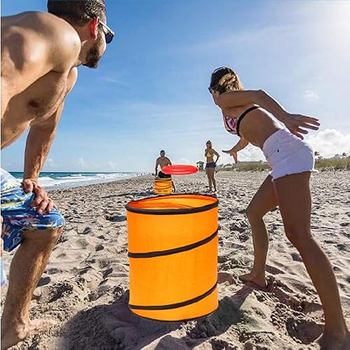 Miniatura 8 de Juego de lanzamiento de discos plegables, juego de lanzar discos voladores, incluye 2 objetivos de disco con bolsa de frijol, 2 discos voladores y