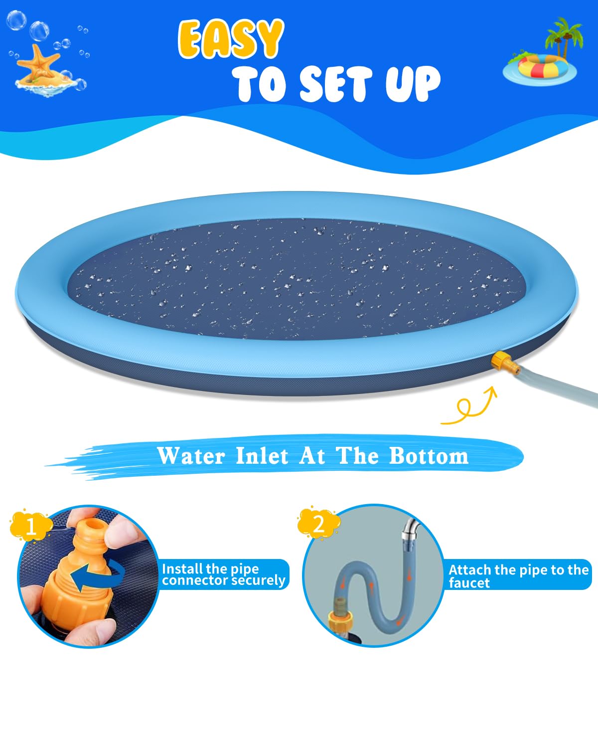 Almohadilla De Salpicaduras Para Niños 170 Cm Piscina Inflab Color Almohadilla De Salpicaduras Para Niños 170 Cm Piscina Inflab Color