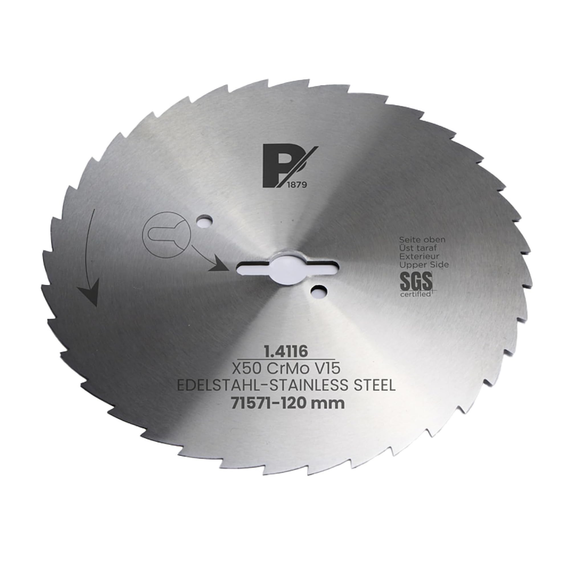 Pirge Kreismesser Kompatibel mit Tandır und Dibek 120 mm - Schärfstes Dönermesser aus Edelstahl in Premium Qualität (Gezähnt 1 TLG - 120 mm)