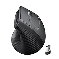 UGREEN Mouse Verticale Wireless 2,4G e Bluetooth 5.4, Mouse Silenzioso Ergonomico