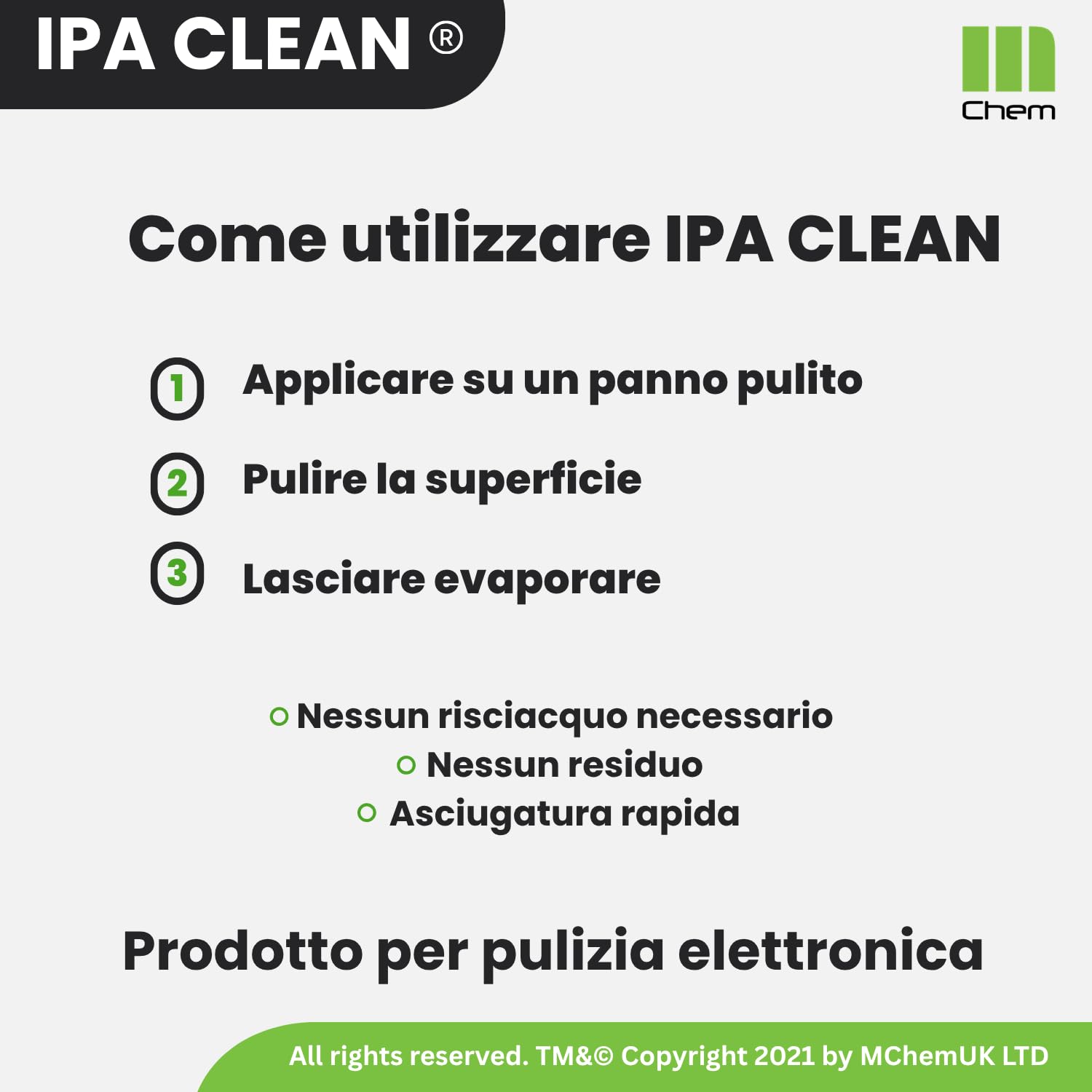 IPA Clean Alcool Isopropilico 99,9% 10L(2x5L) – Alcol Isopropilico Puro Isopropanolo – Sgrassatore per Pulizia Elettronica, Schermi, Monitor, Display, TV, Contatti Elettrici –Isopropyl Alcohol