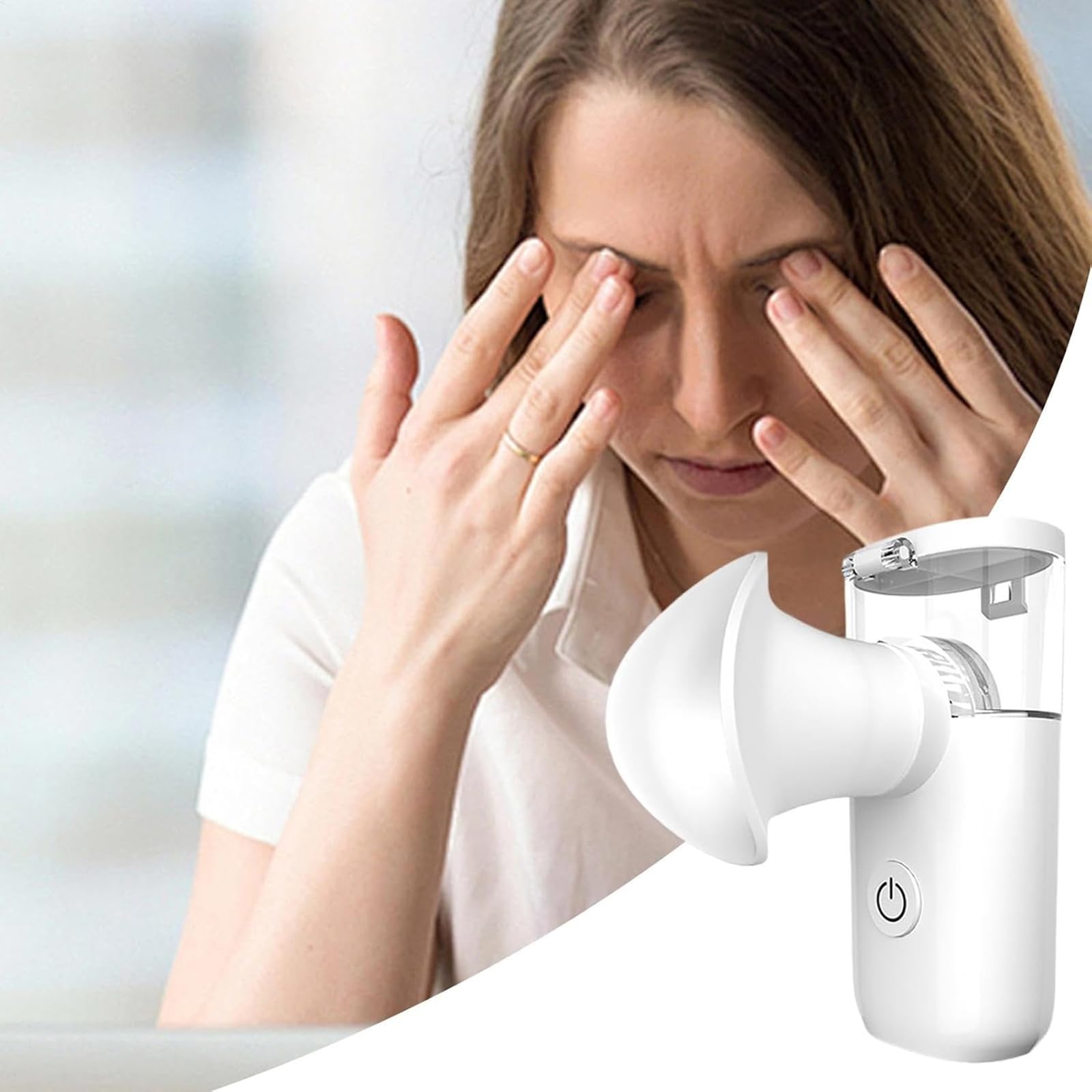 Umidificatore Elettrico per Occhi Secchi, Spruzzatore per Lenire Gli Occhi, Nebulizzatore Portatile per Occhi con modalità di Compressione Calda E Fredda, per La Pelle degli Occhi