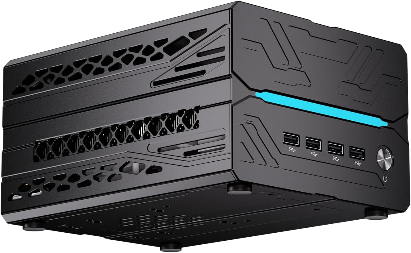 msecore AI Mini PC - 14th Gen Intel Core i9-14900F 24-Core Processor, 64GB DDR5 RAM, 4T PCIE 4.0 SSD, GeForce RTX 5060Ti 16GB GDDR7 Graphics, 8K, WiFi 6e, 4* Display, Windows 11 Pro